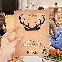 Vista 5 de Paquete de 100 tarjetas de felicitación en blanco de papel kraft marrón con sobres, tarjetas en blanco y sobres de 5 x 7 pulgadas, tarjeta plegada