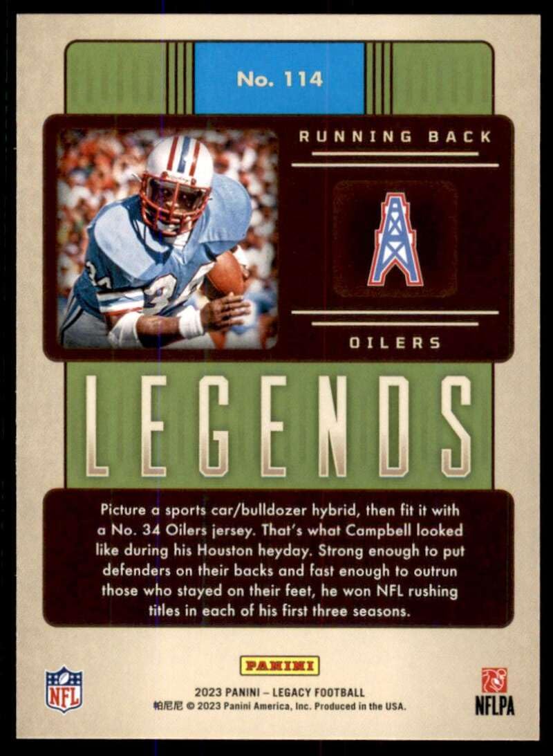 Amazon.com: 2023 Panini Legacy #114 Earl Campbell Houston Oilers