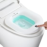 Vista 1 de Bañera eléctrica para asiento de inodoro plegable para hemorroides, cuidado posparto, alivia y limpia la vagina y el anal para mujeres embarazadas