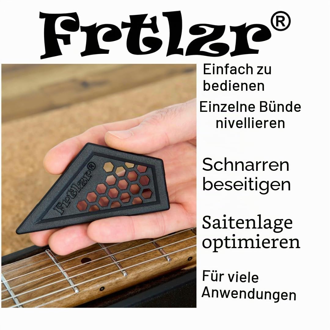 Fretshaper Bundpunkt-Nivellierset für Gitarrenwartung, schwarz, Bundpunkt-Nivellierer