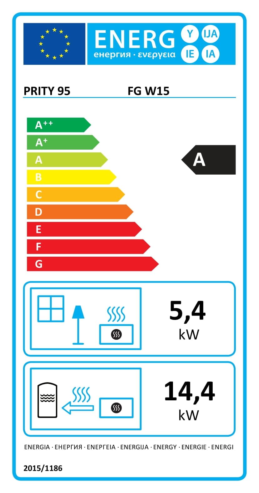 Stufa a Legna Termostufa con Forno Prity FG W15 19.4kW