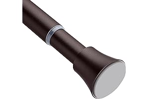 Bronze Shower Curtain Rod, Adjustable Spring Tension Non-Slip Shower Rod