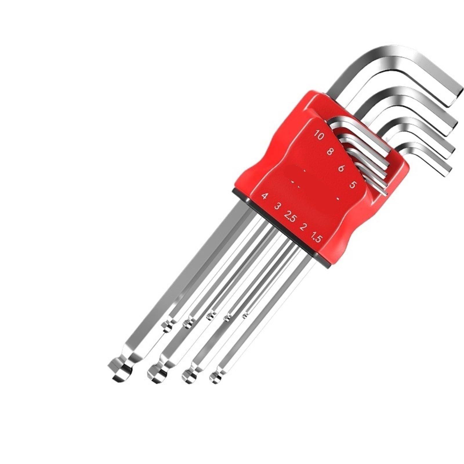 Hnulgvi Qt Type Hexagonal Spanner With Flat Head 9Pcs Alloy Steel Double-End Screwdriver Hex Set Spanner Allen Key Hexagon Flat Ball Torx Star Head Wrench Hand Tool(Qt)