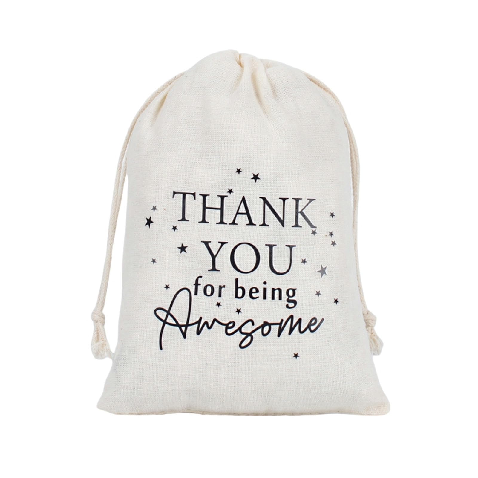 LWLZVDUD Linen Gift Bags 20Pcs Cotton Bag First Aid Hangover Kit Wedding Party Sobering Bag Packaging Bag Drawstring Hangover Bags-10 * 15Cm; Thank You-Star