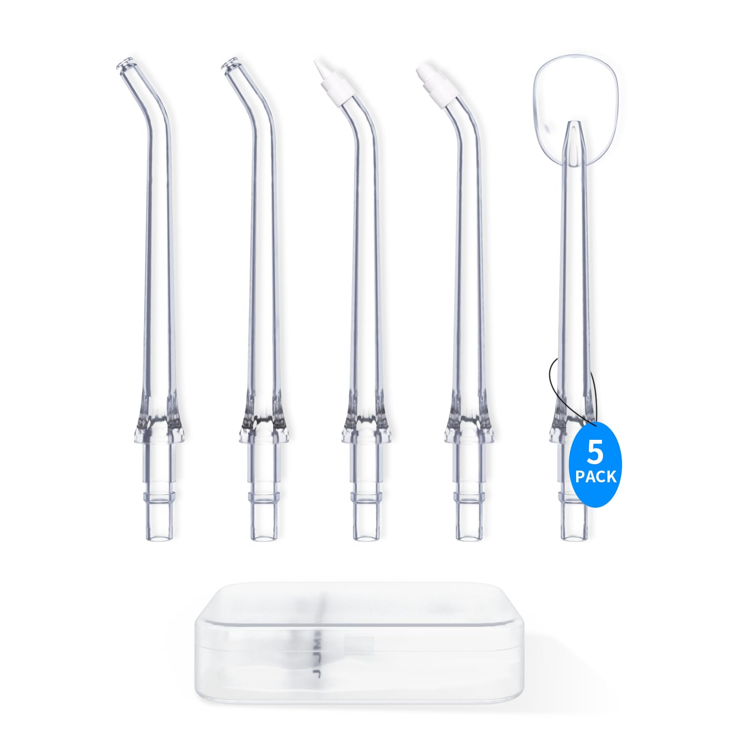 JIMOK Solo compatible con irrigador dental S5, cabezales de repuesto para irrigador bucal, puntas de chorro, 5 piezas