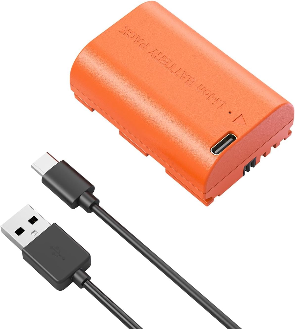 LP-E6P Battery, 2520mAh Replacement USB-C Battery for Canon EOS R5 Mark II,R6 Mark II R5,R6,R7,5D Mark II,5D Mark IV,60D,70D,80D,90D, 2.5h Quick Full Charge, Fully Decoded - 5407