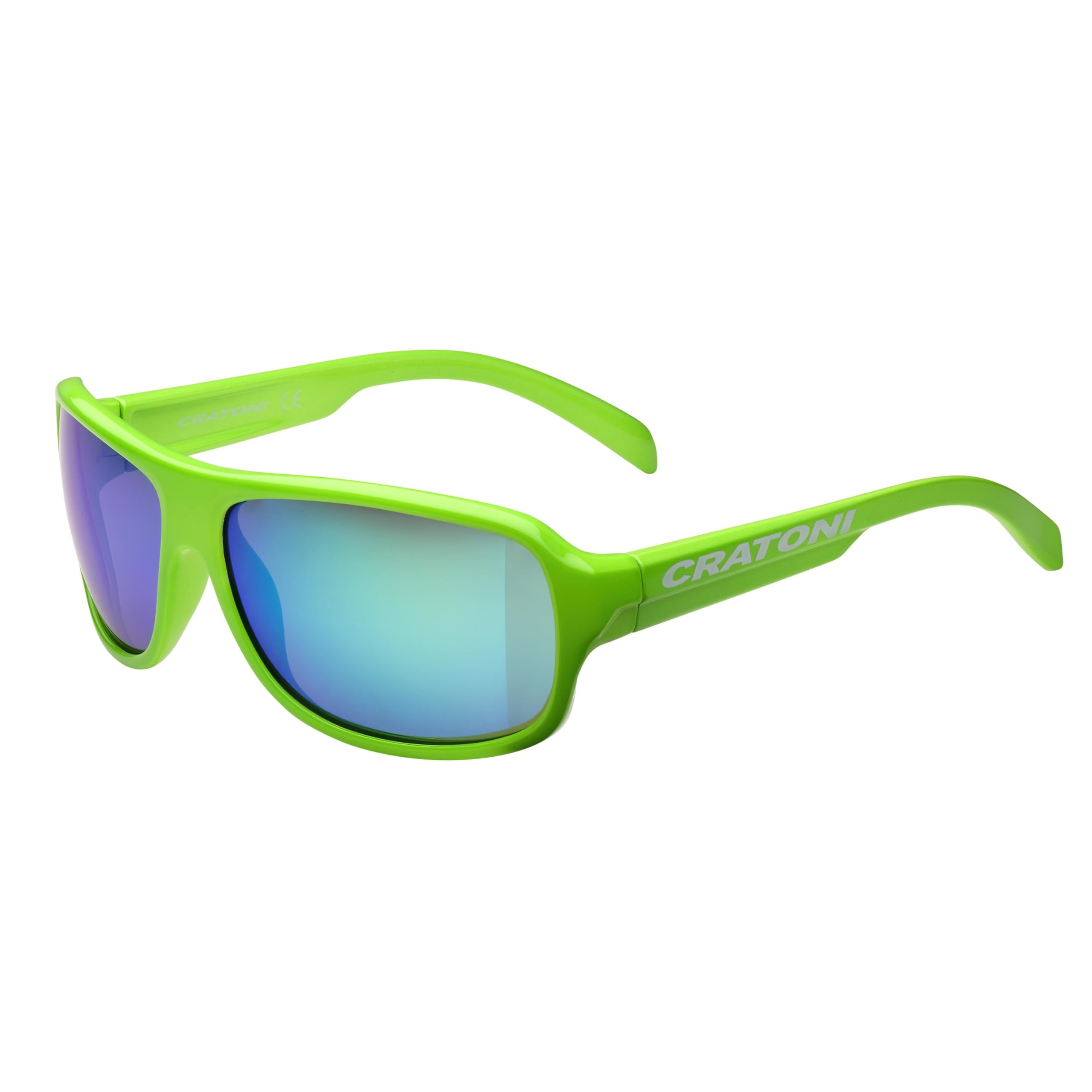 Cratoni C-Ice Junior Sonnenbrille Kinderbrille, robuste Fahrradbrille für Kinder, TPE Rahmen, ergon. Passform, 100% UV Schutz, für Jungen und Mädchen, kratzresistent, verspiegelte Gläser, 22g leicht