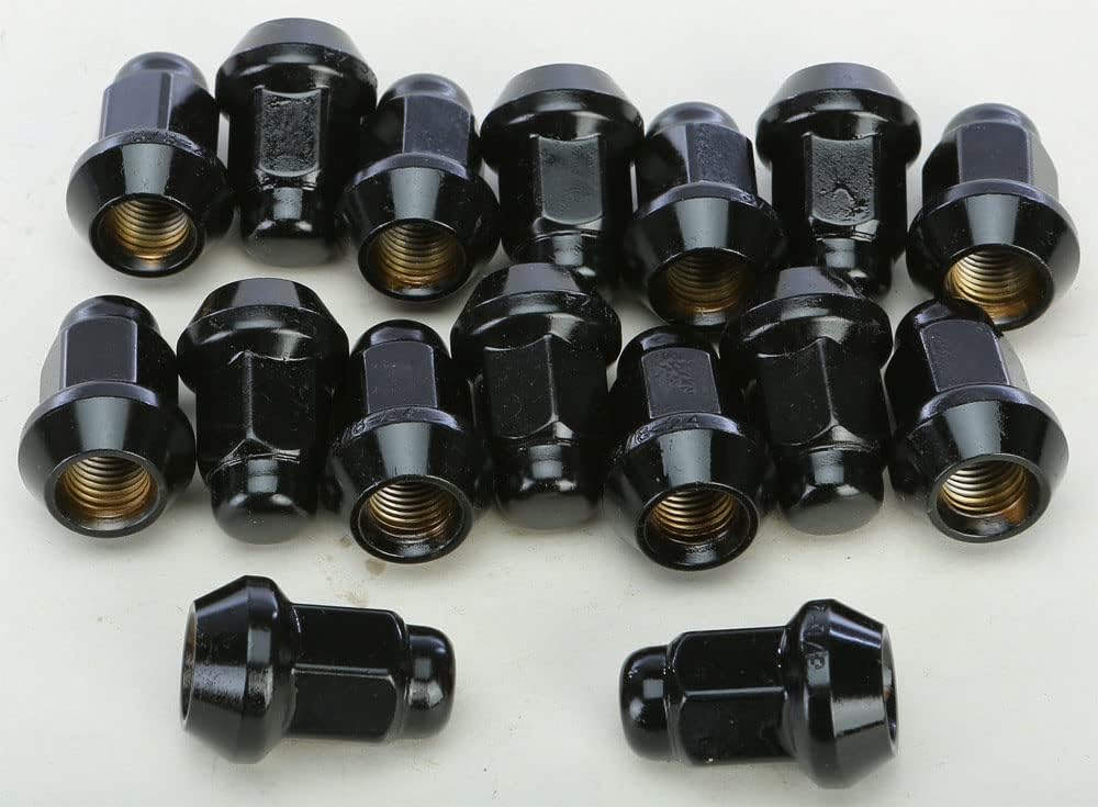 ITP Lug Nut Set (Black / 3/8 24" / Tapered) Compatible with 01-13 Polaris SPORTS500H