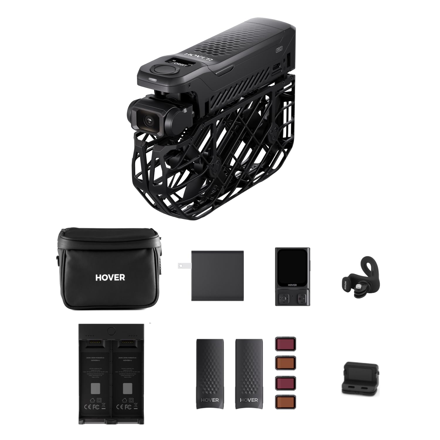 HOVERAir X1 Pro Cámara de acción 4K, Drone Plegable Autónoma con Velocidad: 42 KM/H, 10+ Modos de Vuelo Automáticos, Vuela a Cualquier con OmniTerrain, SmoothCapture 2.0(Combo de Ciclismo)