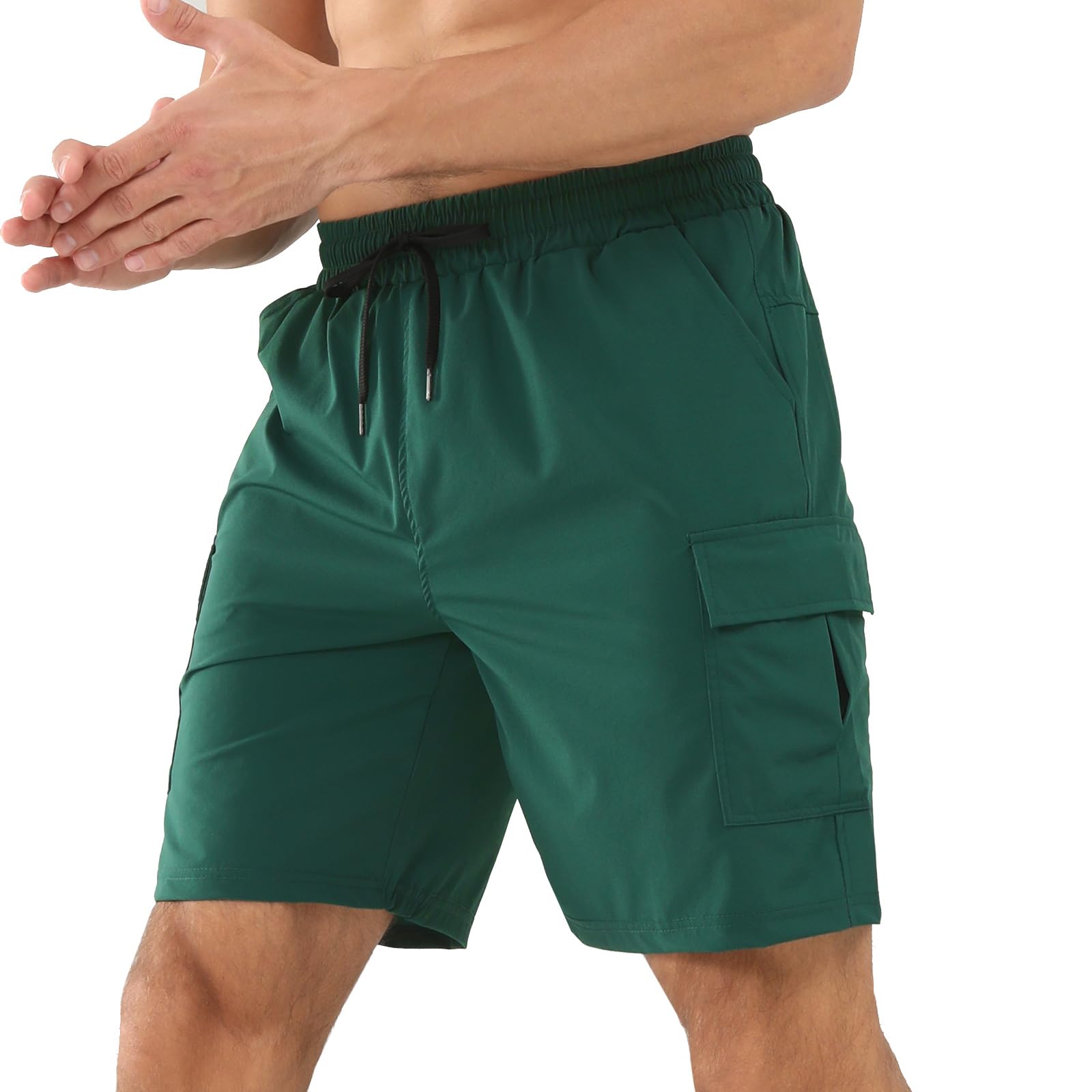 Superora Uomo Cargo Pantaloncini Traspiranti Asciugatura Rapida e Elasticizzati in Forma Rilassata per Il Tempo Libero, Sport, Casual, Pantaloncini da Lavoro di Utilità con Tasche Multiple