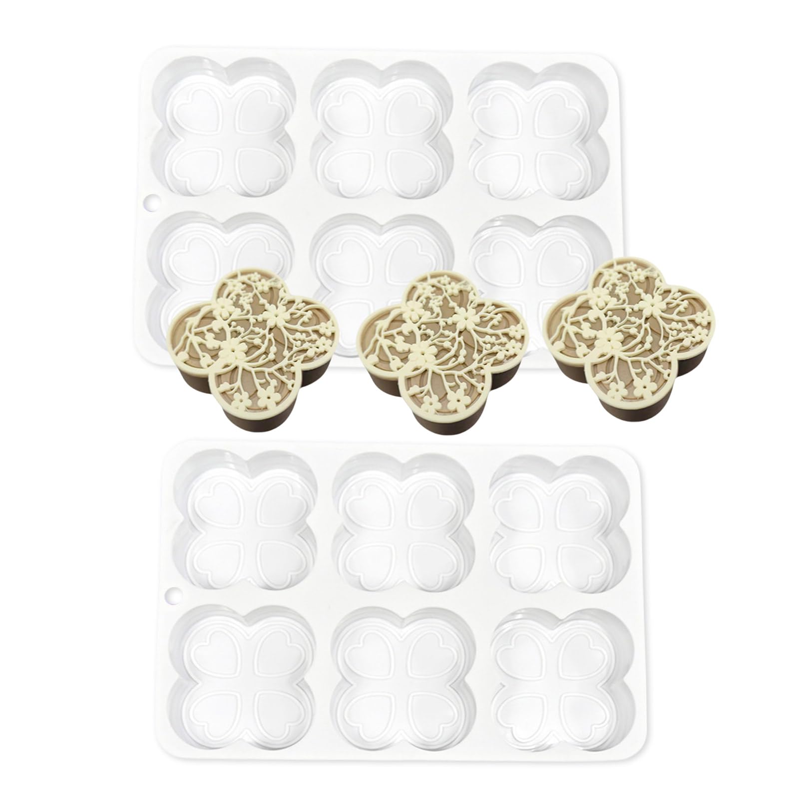 YPBEW 2pcs Fondant Impressions Mats Pastries Flower/Pattern Lace Mat Chocolate Silicone Molds for Cake Decorating Fondants Impressions Mats Bakings Molds for Sugarcrafts Sugar Laces Cake