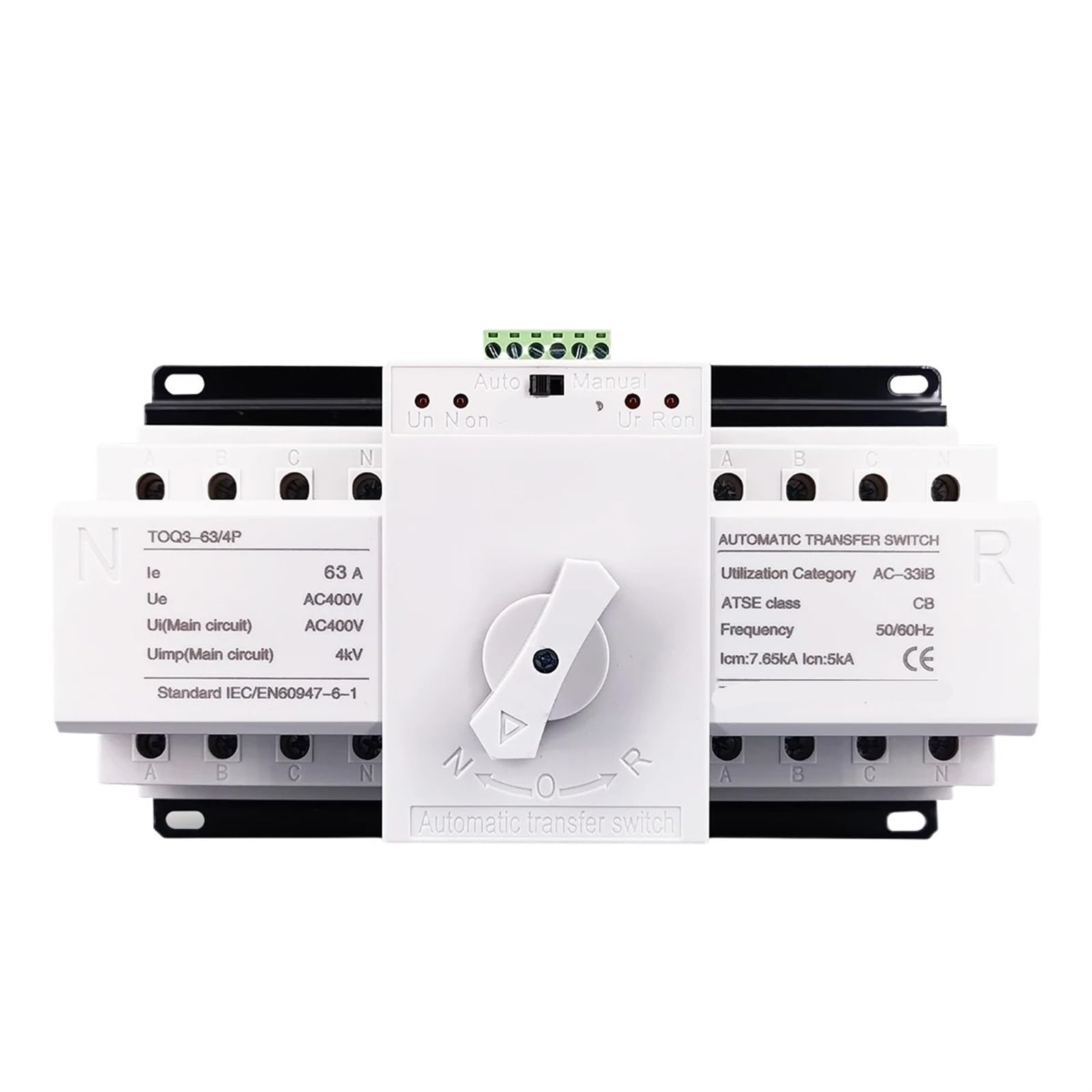 Interruptor de transferencia automática 380V MCB BAWHO tetrapolar para cuadros eléctricos 4
