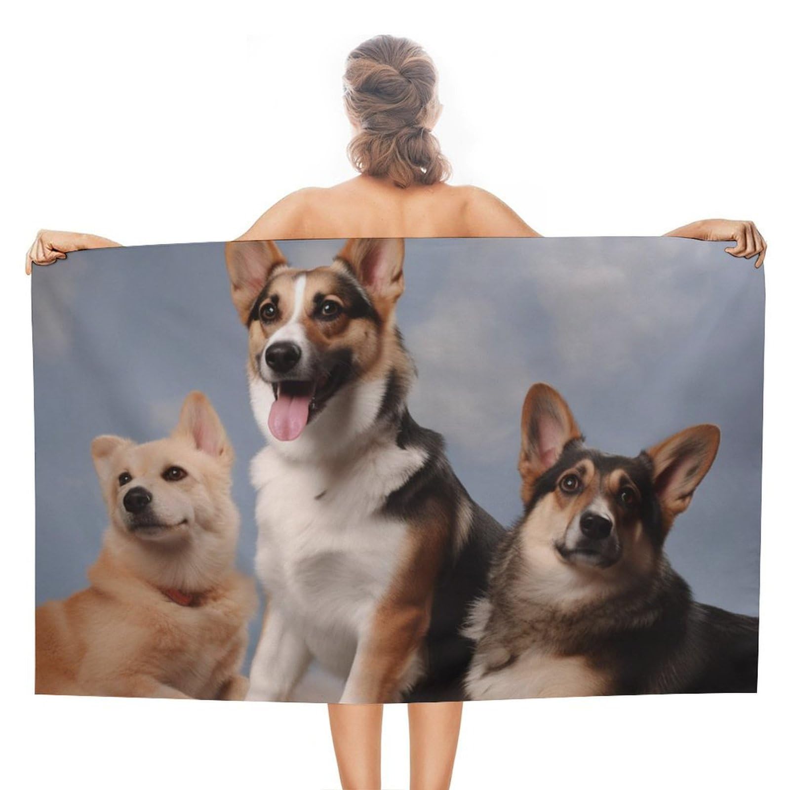 LSRCPD Beach Towels Dogs Sports Gym Bath Camping For Men Women 80X130Cm