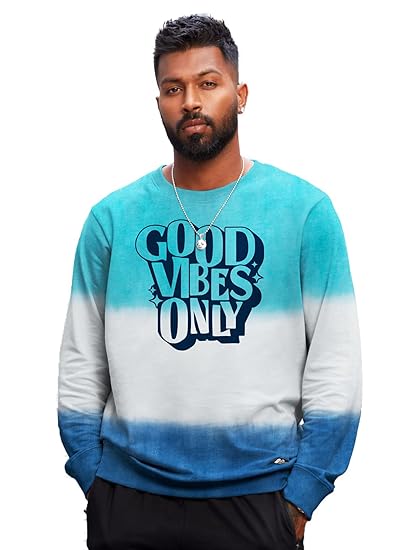 Men Good Vibes Only Multicolored Printed Sweatshirts