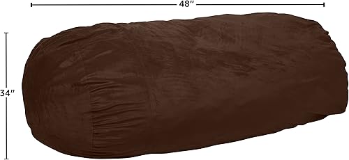 Miniatura 204 de Chill Sack Silla de puf, tumbona de 6 pies, microgamuza azul marino - solo funda Microsuede,Microsuede - Negro - Solo funda,Microsuede - Camel -