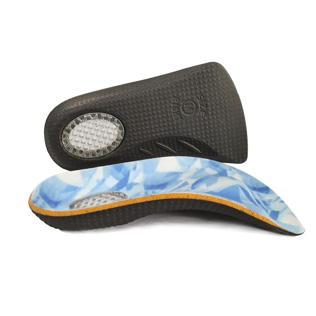 KOMBIUDA Sports Insoles Flatfoot Correction Thick Half Arch Pads Arch Support Non-Slip for Foot and Comfort in Everyday Shoes (Size s 36-39)