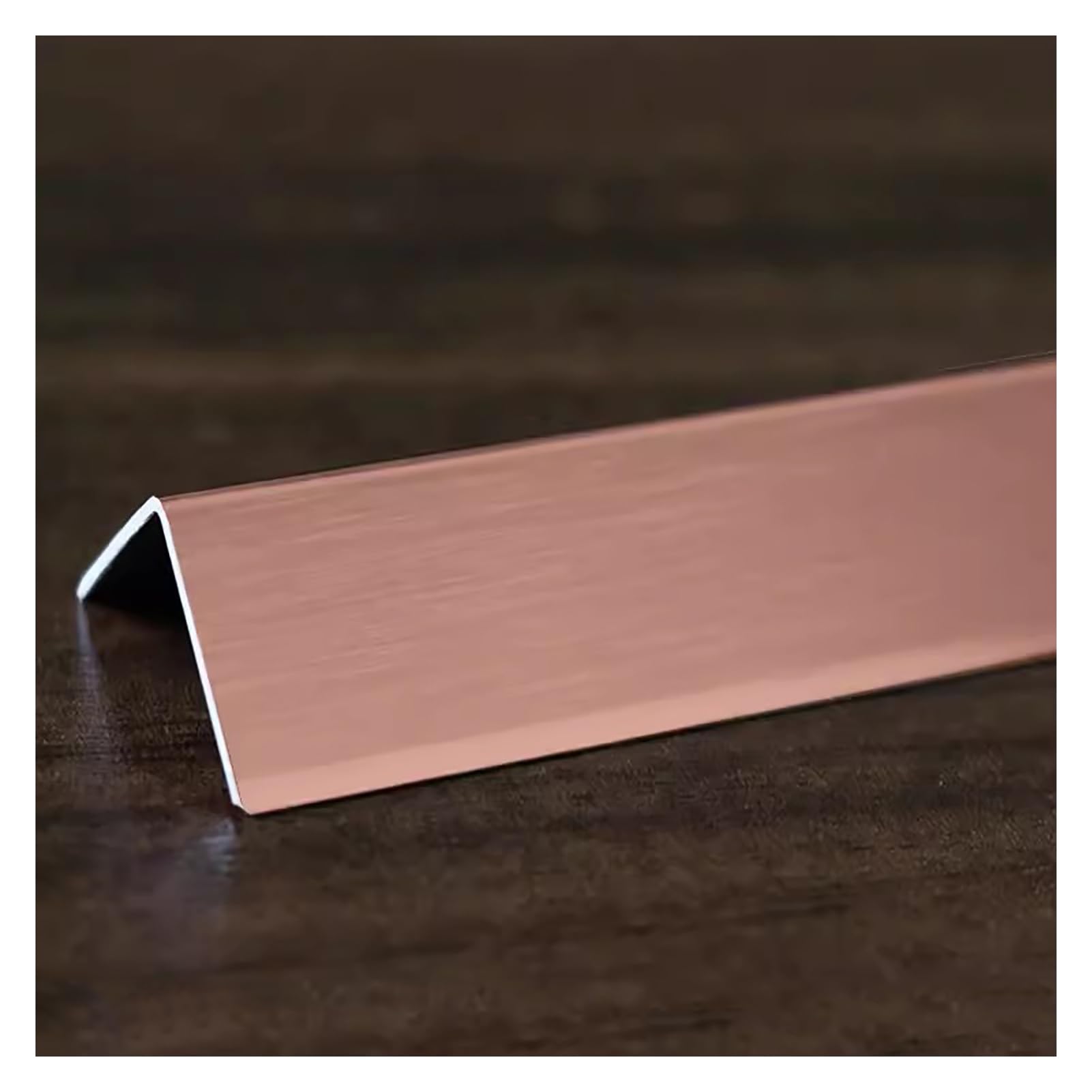 Corner Guard Strip, Aluminum Alloy Prevent Collision Right Angle Metal, Tile Stainless Steel Edging Decoration Living Room Corner Protector(Rose Gold,1x100cm/0.4x39.4in)