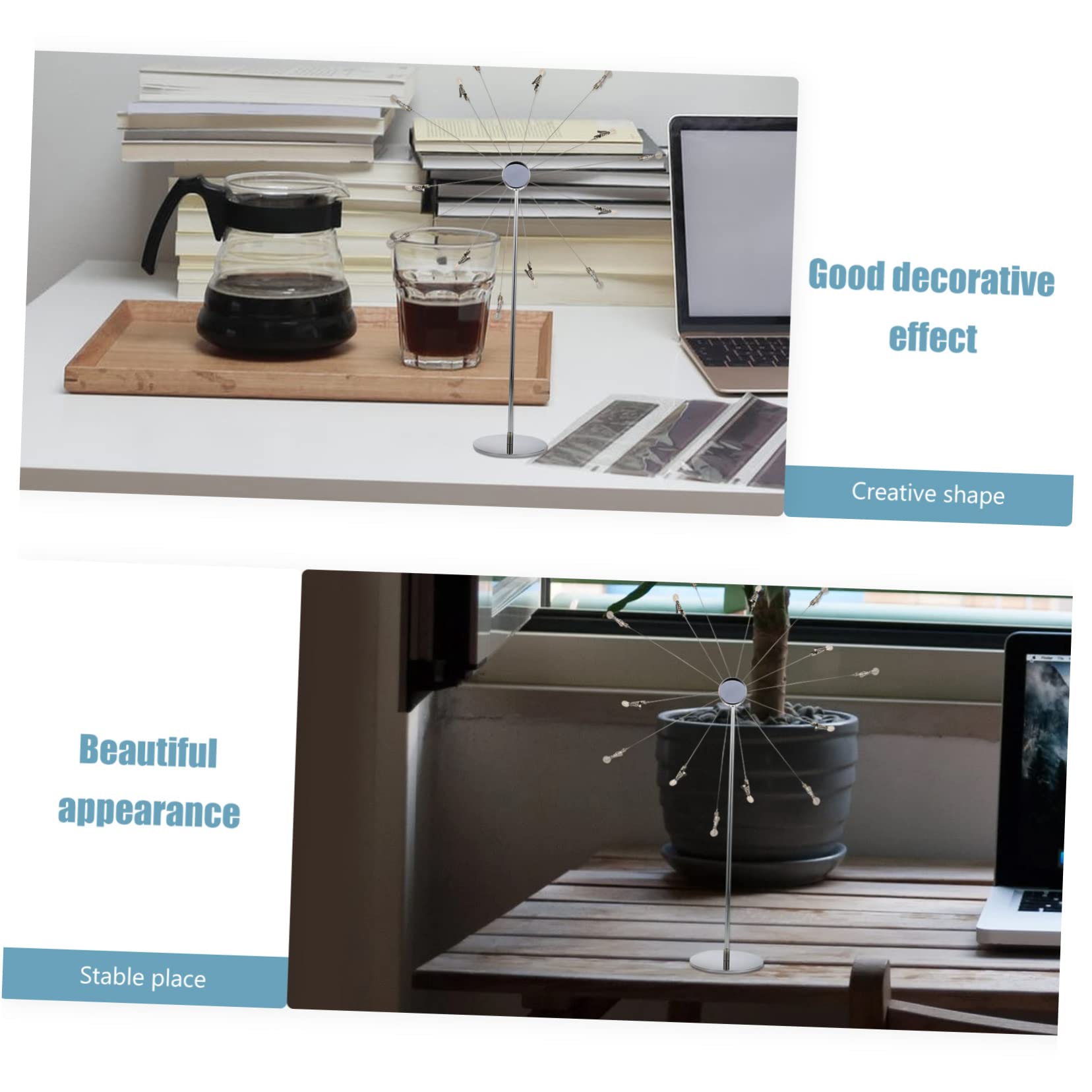 Sky Wheel Support photo créatif avec clips durable décoration bureau Argenté