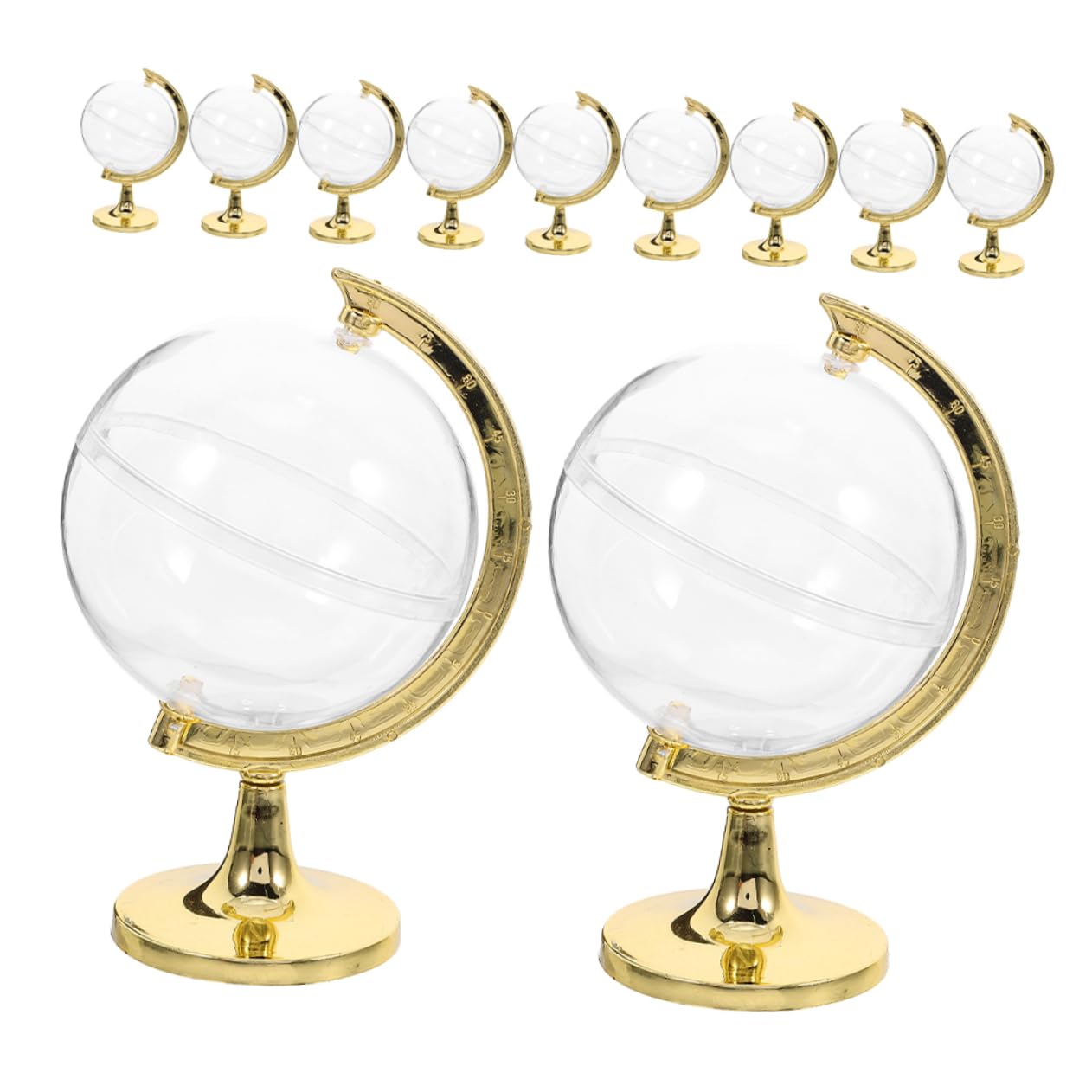 Boîte à Dragées de Globe en Plastique Transparent Lot de 20