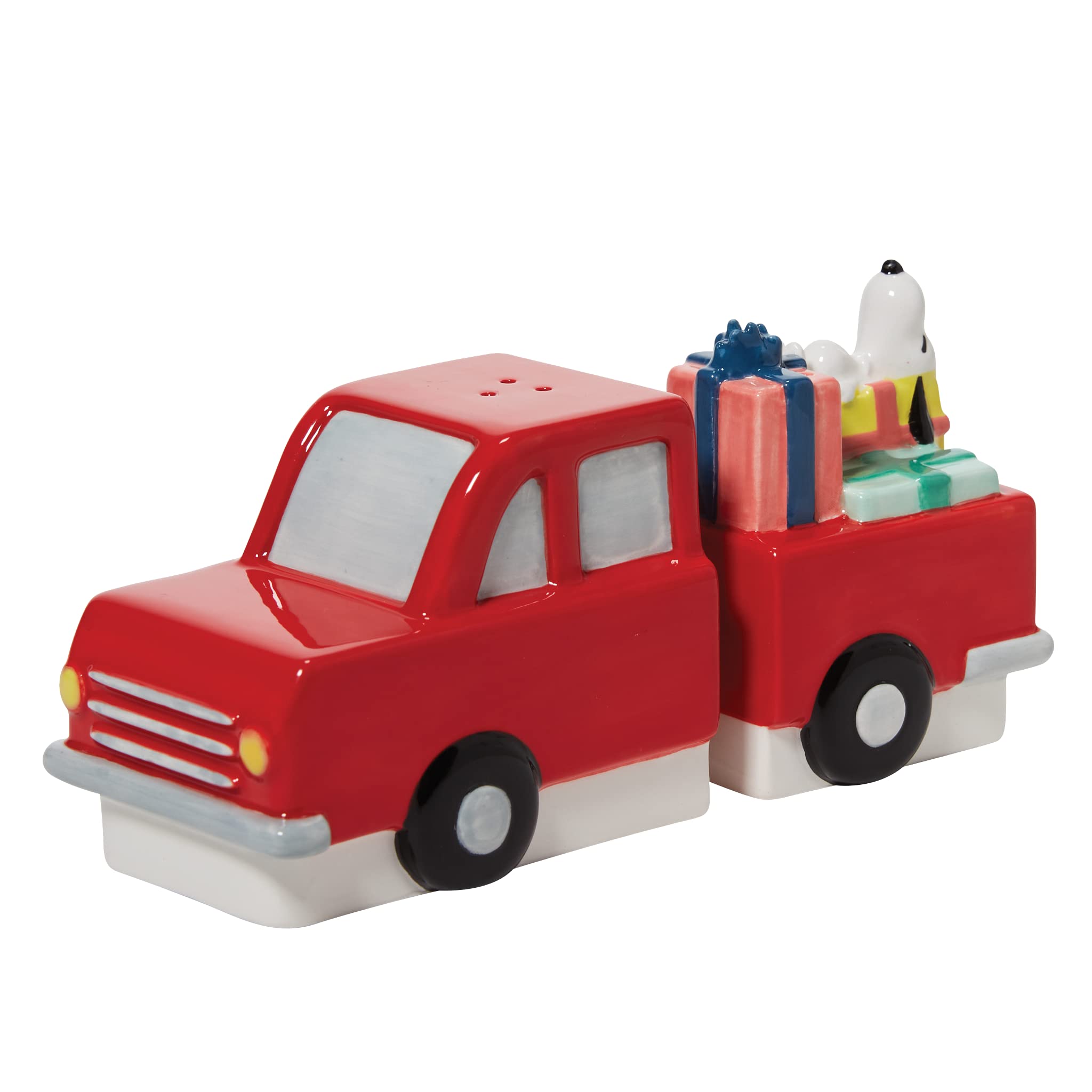 Enesco Peanuts Ceramics Snoopy on Truck - Set di shaker per sale e pepe, 3,54 cm, multicolore