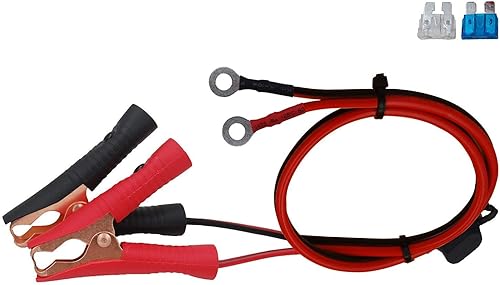 Miniatura 5 de CUZEC Cable de extensión de 16 AWG con abrazadera de batería de 12 V24 V clip de batería para inversor de alta potencia y más (13.1 pies de largo)