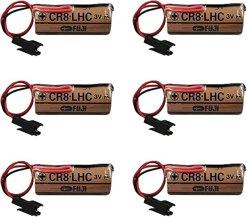 Miniatura 1 de Paquete de 6: batería CR8.LHC de 3 V, 2600 mAh, no recargable, repuesto para Fuji FDK CR8.LHC 17450 con enchufe negro