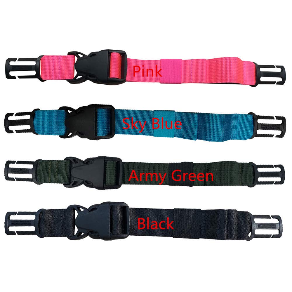 HDHYK 4 Pack Backpack Chest Strap Heavy Duty Adjustable Backpack Sternum Strap Chest Belt Suitable for Webbing on The Backpack up to1in.(Black/Army Green/Sky Blue/Pink)