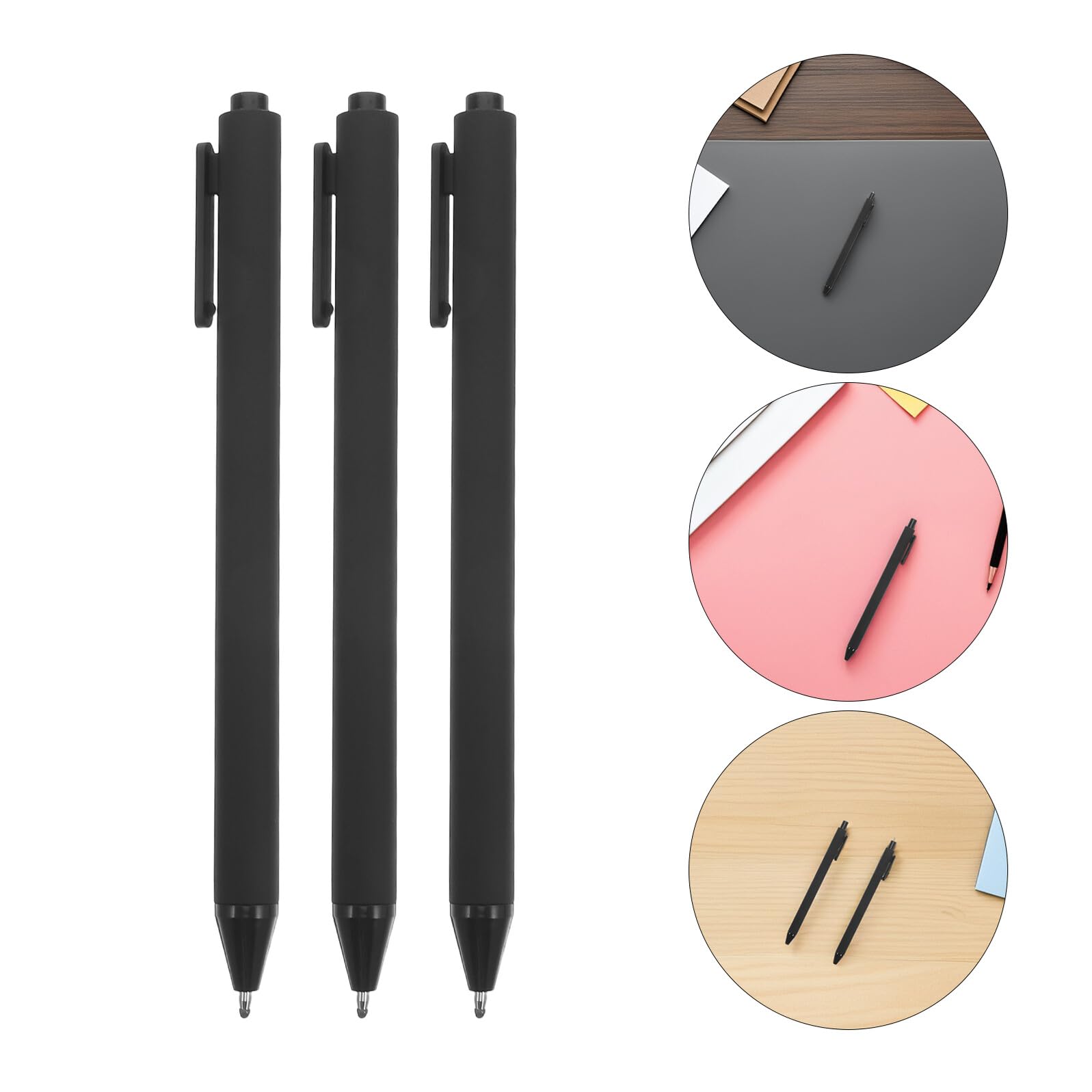 UKCOCO 108pièces Stylos à Bille Noirs à Encre Gel Rétractable Écriture Fluide et Précise Fournitures de Bureau pour Rentrée Scolaire Prise de Notes