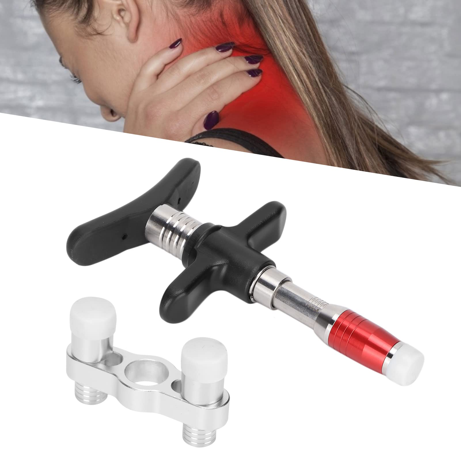 Chiropraktik Geräte,10 Stufiges 30-300N Einstellbar Manueller Chiropraktiker Zur Wirbelsäulenanpassung,Muskelentspannung,Chiropraktik Aktivator mit Massagekopf