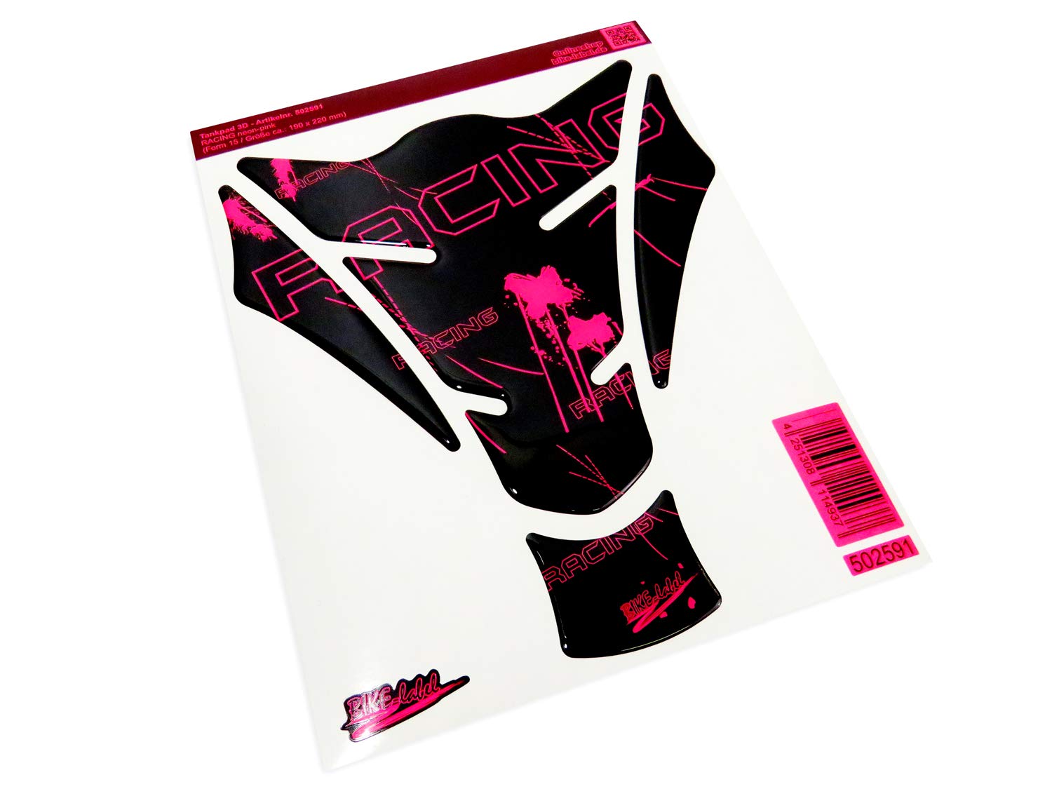 Protège-réservoir Moto Autocollant Rose Fluo - Anti-rayures Pour Peinture - Bike Label - 8
