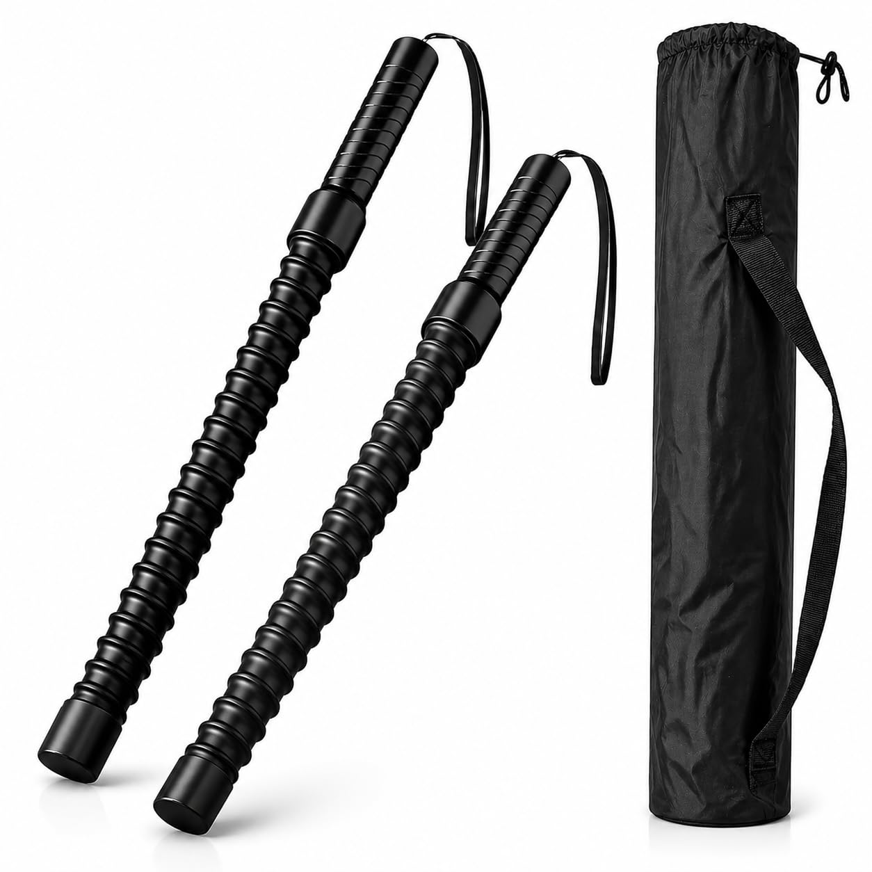 Suplexity Battle Ropes (Cordless) with Carry Bag – Weighted Steel Handles for Home Gym Workout, Portable Fitness Equipment for Strength, Cardio & Core Training, Non-Slip Grip