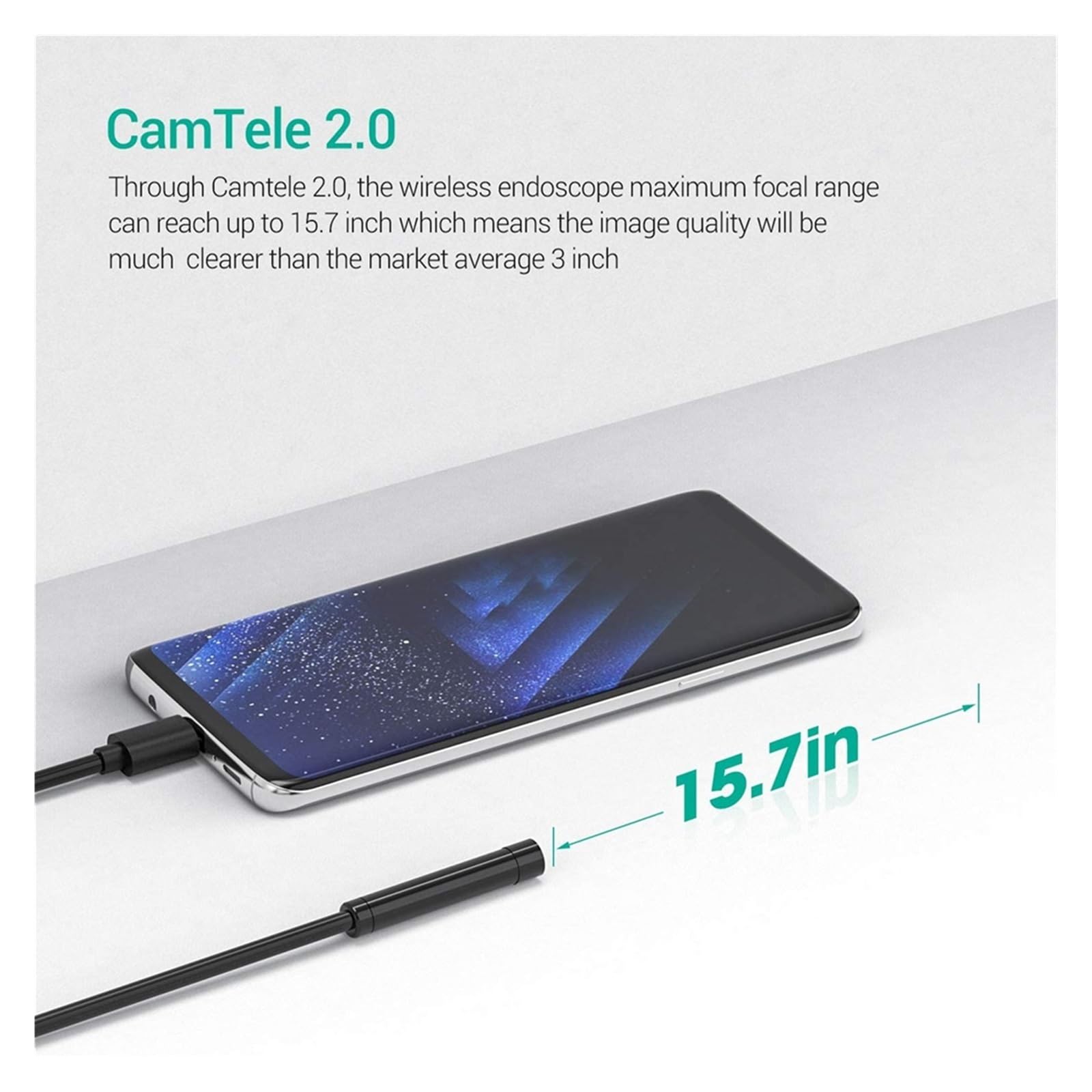 Endoskopowa Kamera USB 5, Mm 720 P / 8, 1944 Z Boroskopem Inspekcyjnym 6 Diod LED IP67 WyraźNa Jakość Obrazu(5MP 8.5mm Lens)