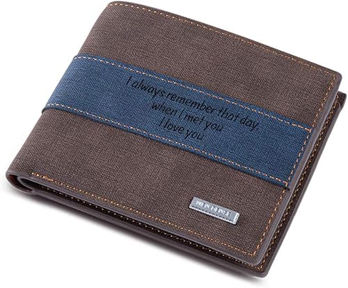 JewelOra Billeteras personalizadas grabadas para hombres, billetera plegable de piel sintética con nombre personalizado para hombres, marido, papá,