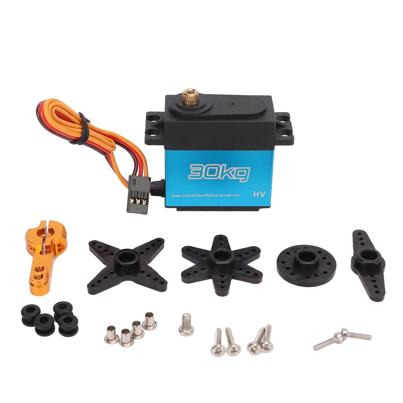 4 Stück 30 kg RC Metal Gear Digital Servo mit 25 T Metall-Servoarm für 1/10 ferngesteuertes Autoflugzeug