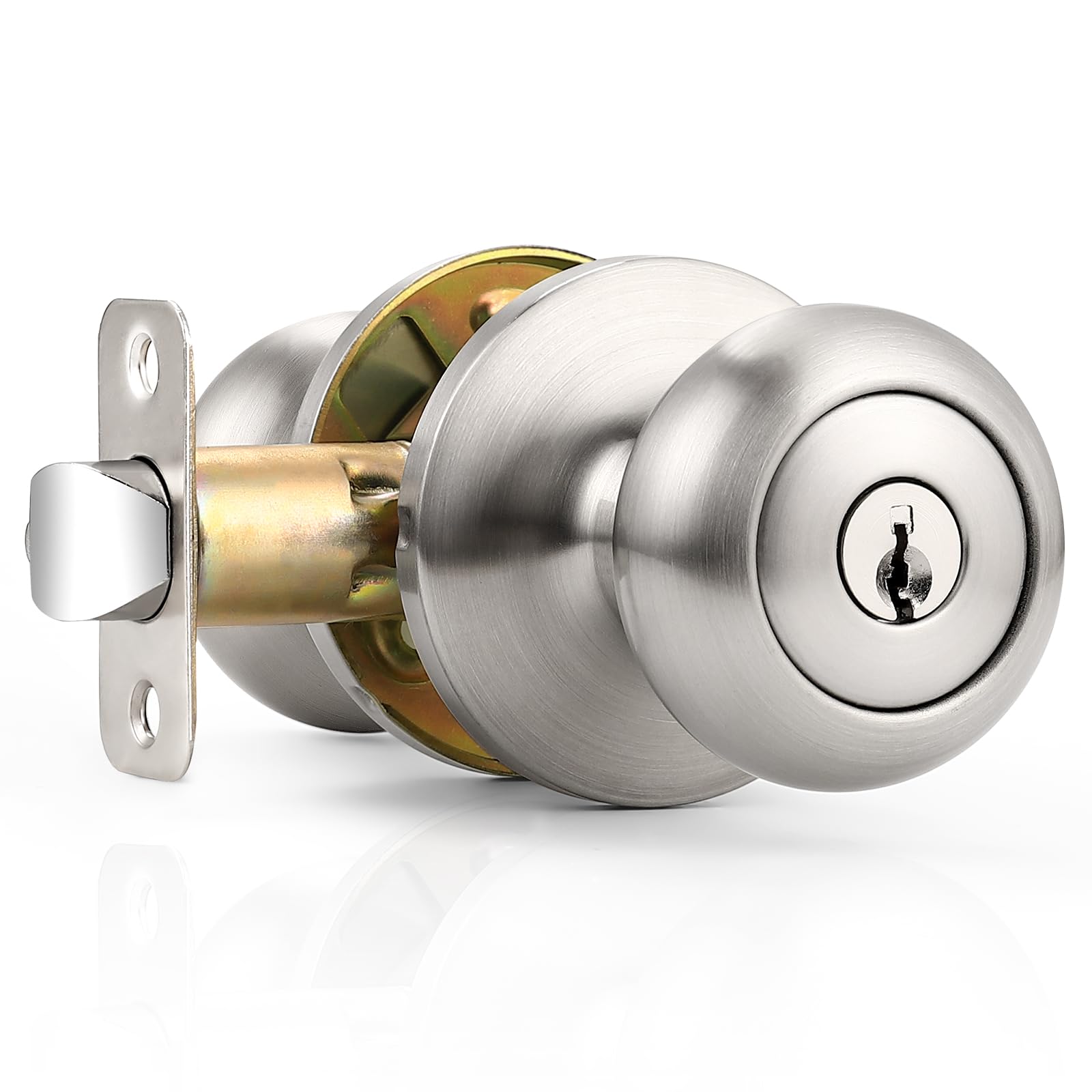 Probrico Entry Door Knobs - Keyed Locks, 3 Pack -12 Probrico Entry Door Knobs - Keyed Locks, 3 Pack -12