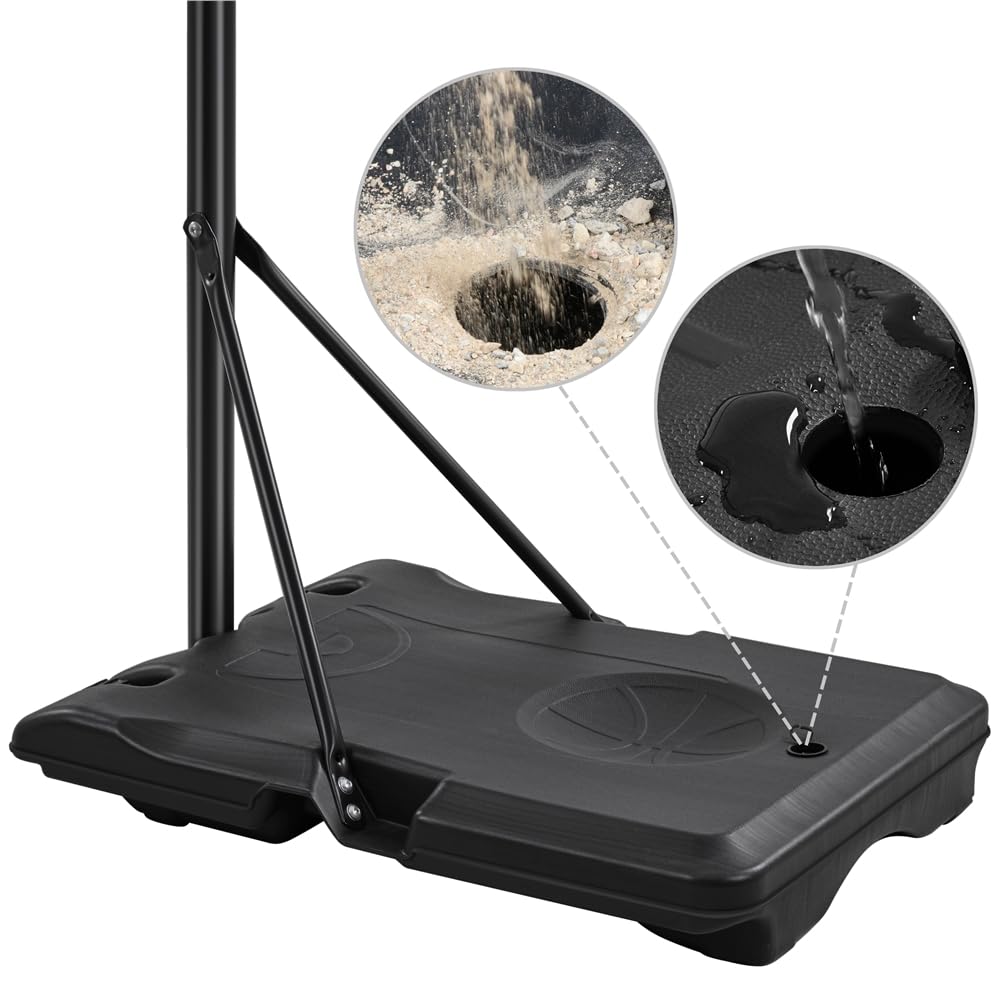 Yaheetech Panier de Basket Portable Réglable en Hauteur Panier de Basket Extérieur/Intérieur pour Moins de 10 Ans