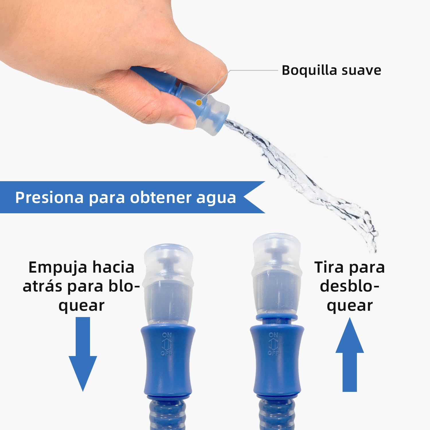 Bolsa de Hidratación, Bolsa de Agua 2L sin BPA para Mochila Vejiga de Hidratación para Correr Ciclismo Esquí Senderismo