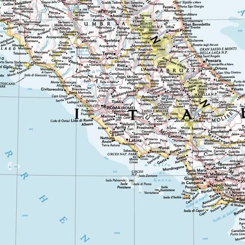 Amazon.com : National Geographic Maps: Italy Wall Map