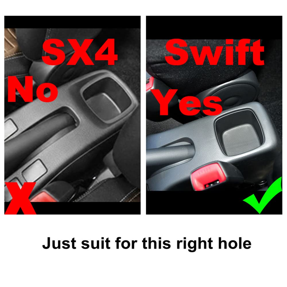 KIMISS Autokonsolen-Armlehnenbox | Ersatz Für Suzuki Swift 2005-2021 Schwarz/Rot
