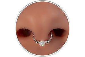 20G Fake Sterling Silver Septum Rings No Piercing Needed: Gorgeous Faux Septum Cuff