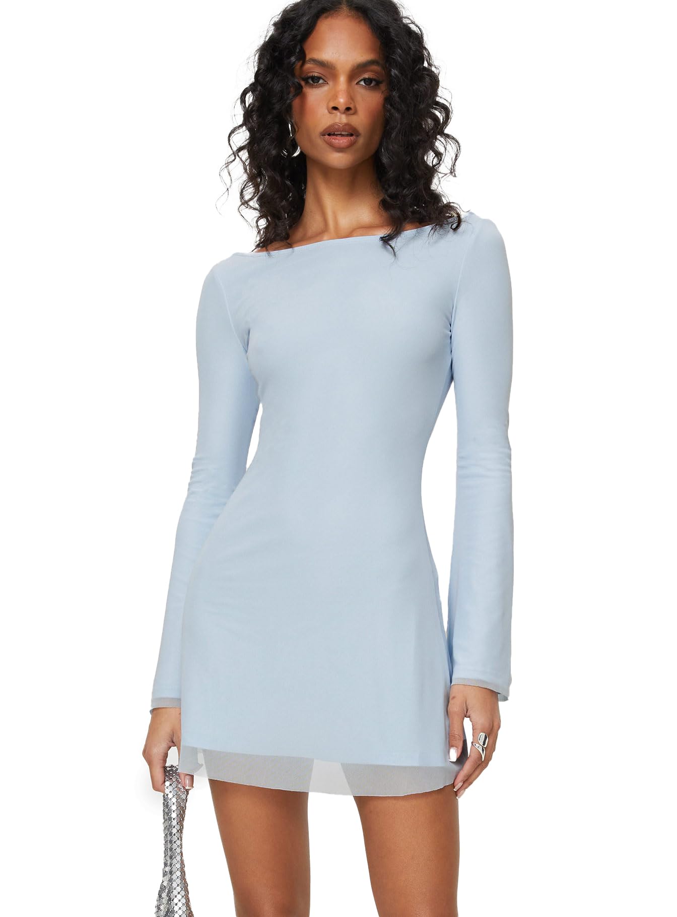 Princess Polly Lukea Long Sleeve Mini Dress