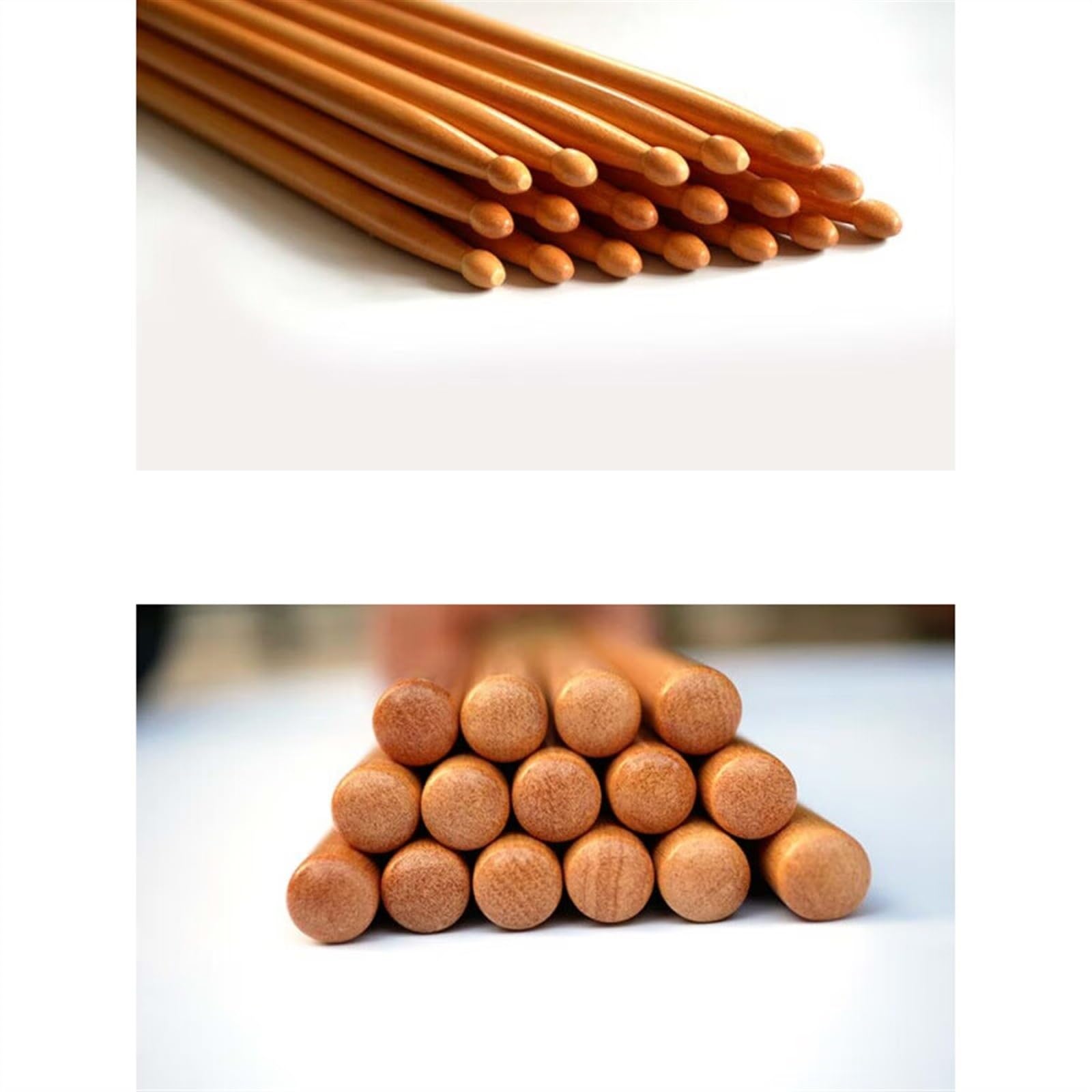 1 Paio Di Bacchette Per Batteria Bacchette Per Batteria In Legno Di Pero Giallo Bacchette Per Batteria 5A Con Copertura Antiscivolo Bacchette per Batteria Principianti