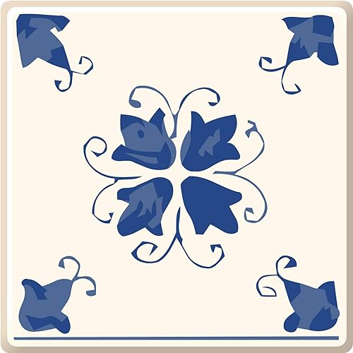 Miniatura 1 de Poromoro - Juego de azulejos adhesivos con estilo español o portugués (16 unidades)