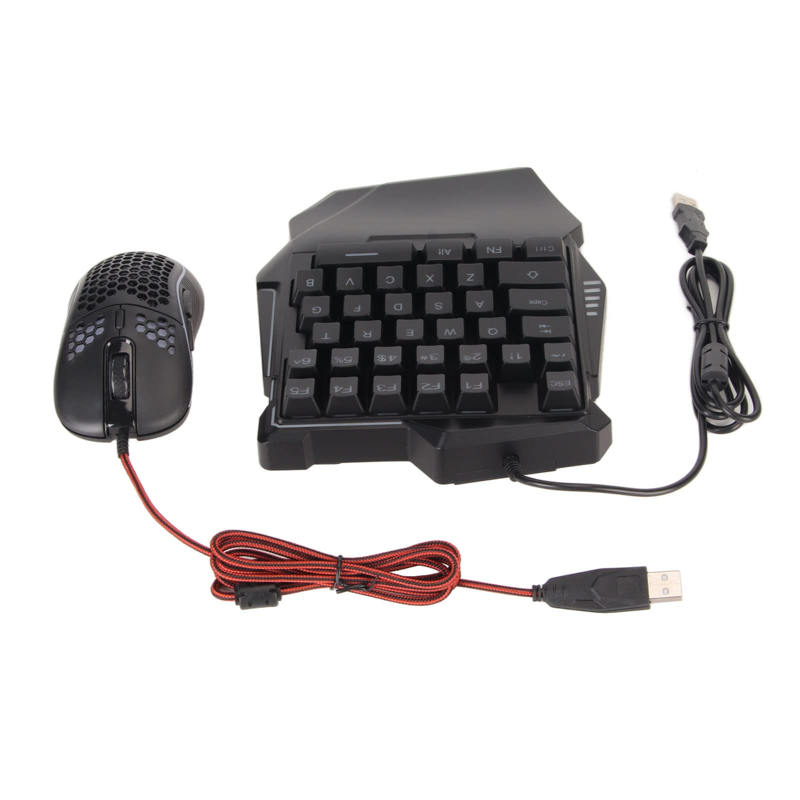 Combo Tastiera e Mouse per metà Gioco con una Sola Mano, con Supporto Convertitore Tastiera e Mouse per, Console 360, FPS, Giochi FTG