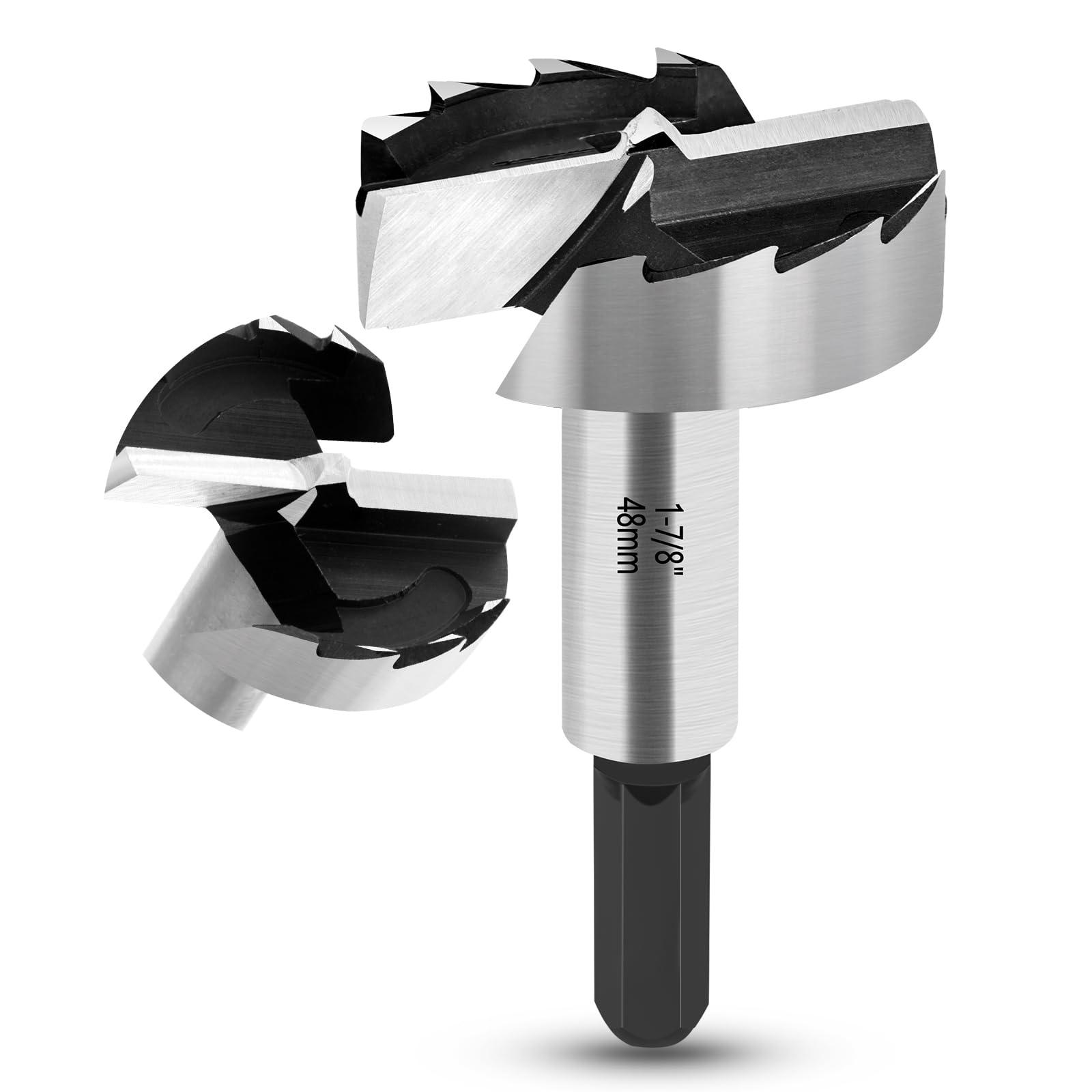 NICAVKIT 1-7/8 Inch Forstner Drill Bit for Wood,1-7/8" Forstner Bit for Woodworking, Wood Drill Bit Woodworking Hinge Cutter Tool for Wood Plywood