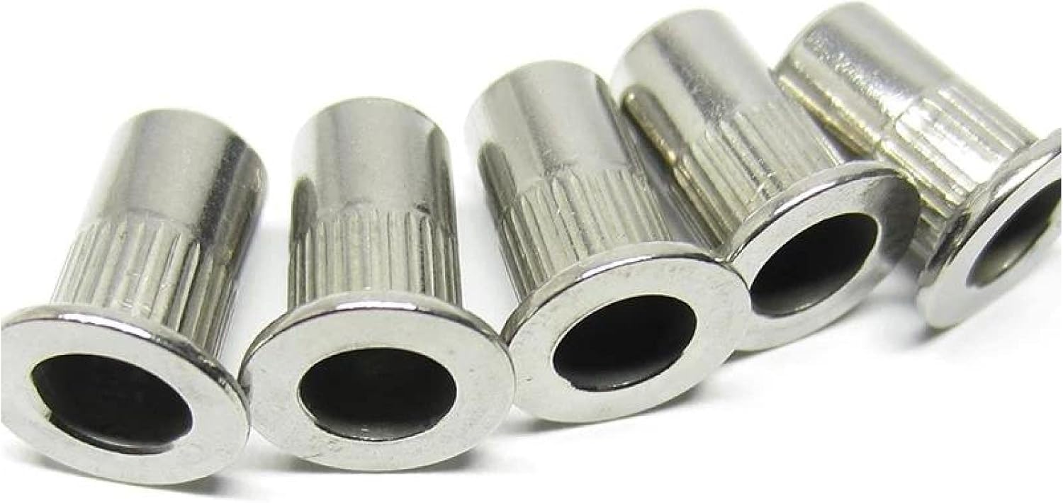 Rivet Nuts,Insert Nuts,Socket NutsThreaded Inserts50pcs 20pcs M3 M4 M5 M6 M8 M10 Aluminum Alloy Rivnut Flat Head Threaded Rivet Insert Nut sert Cap Rivet Rivet Nuts (Color : 50pcs_M5) ( Color : 20pcs-