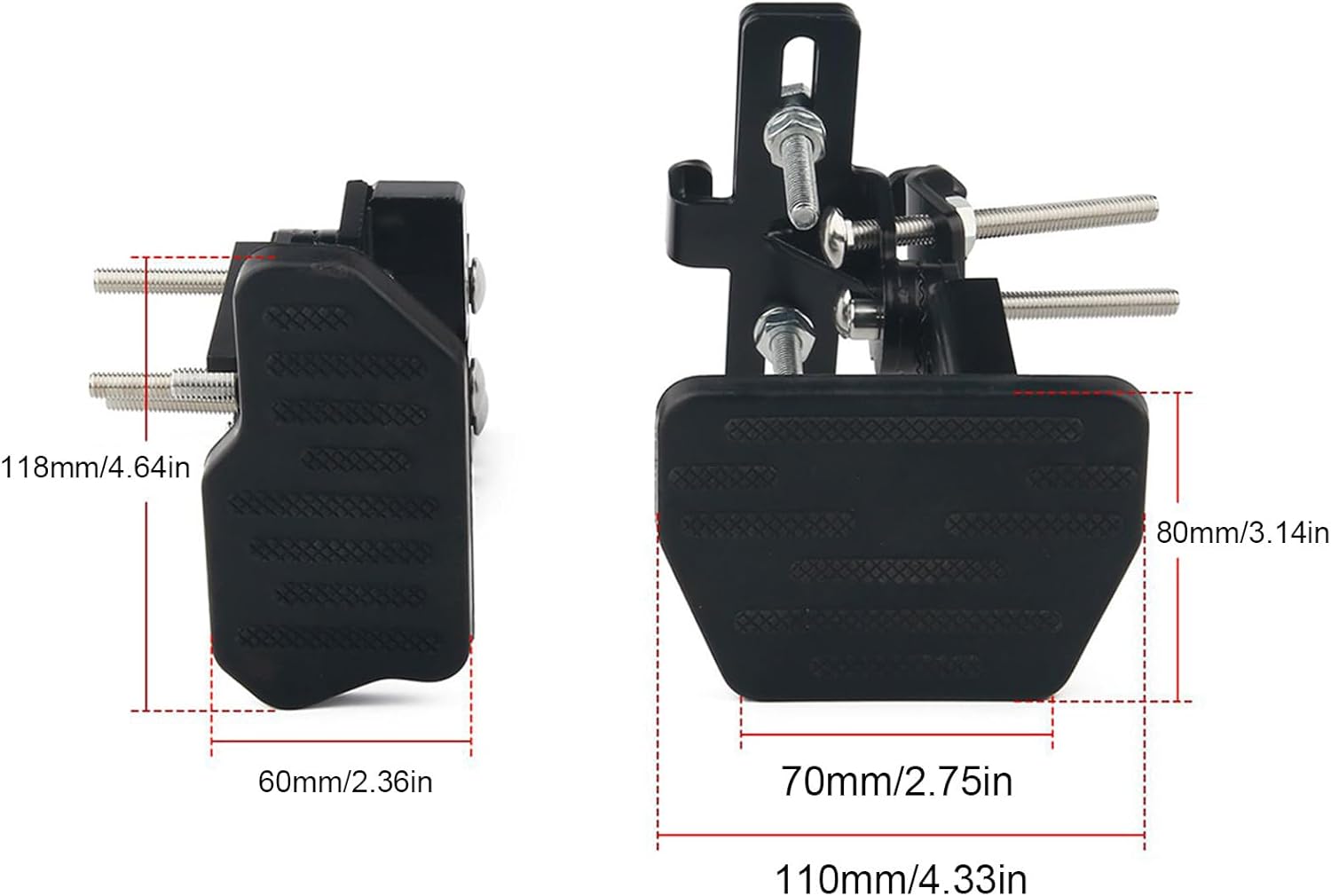 車用ペダル延長器 - 角度調整可能な交換パーツ | 背の低い方用ブレーキペダルエクステンダー,トラック、SUV、セダン、ピックアップ