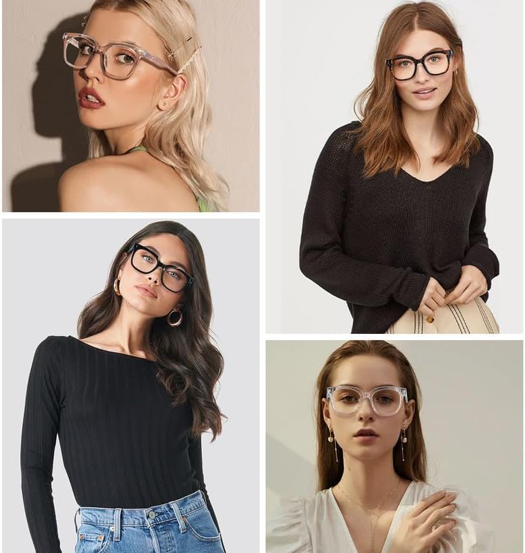 Progressive Multifocus Reading Glasses for Women Men Oversized Anti Blue Light Blocking Readers Square Eyeglasses - Image 7