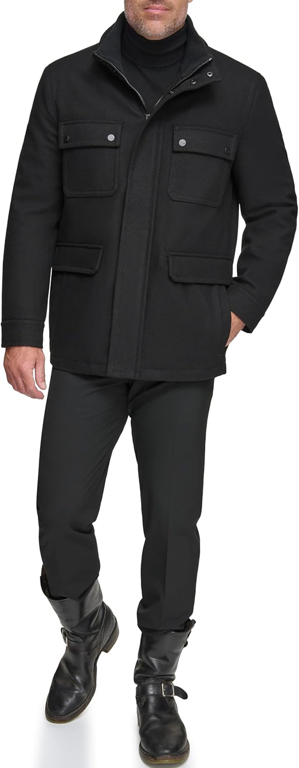 Andrew Marc Men's Wool Coat - Mid and Full Length