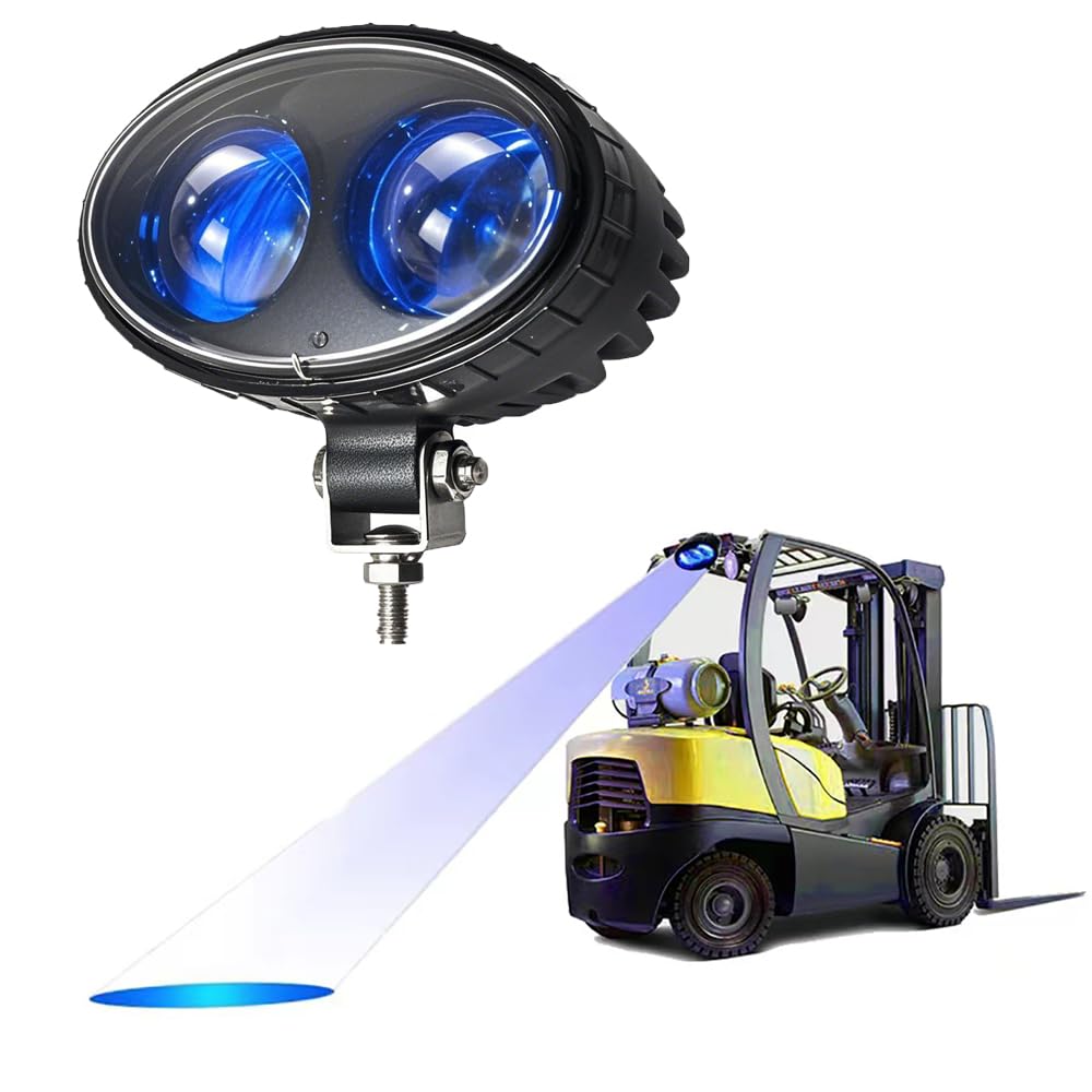 Led Blau Gabelstapler Sicherheit 5,5 Zoll 8 Watt Warehouse Gabel Warnlicht Hohe Helligkeit-Chip DC 10-100V Breite Spannung 250 Lm